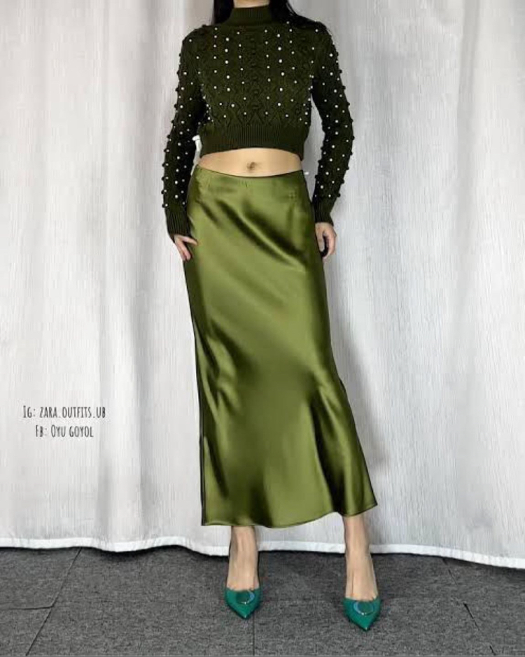 Zara saten etek