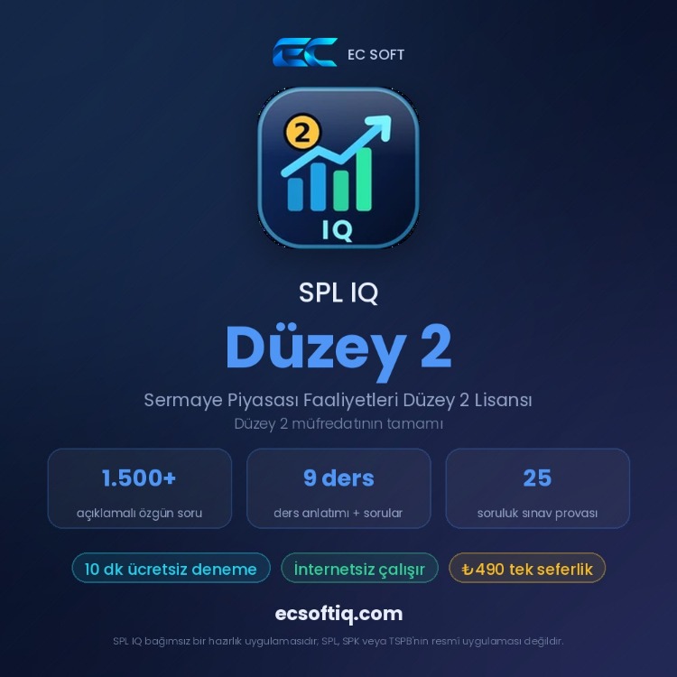 SPL IQ Düzey 2 — Sermaye Piyasası Faaliyetleri Düzey 2 Lisansı sınavına hazırlık (Android)