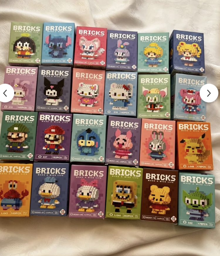  Bricks Mini Blok Yapı Taşı Yapboz sürpriz kutu 1 adet