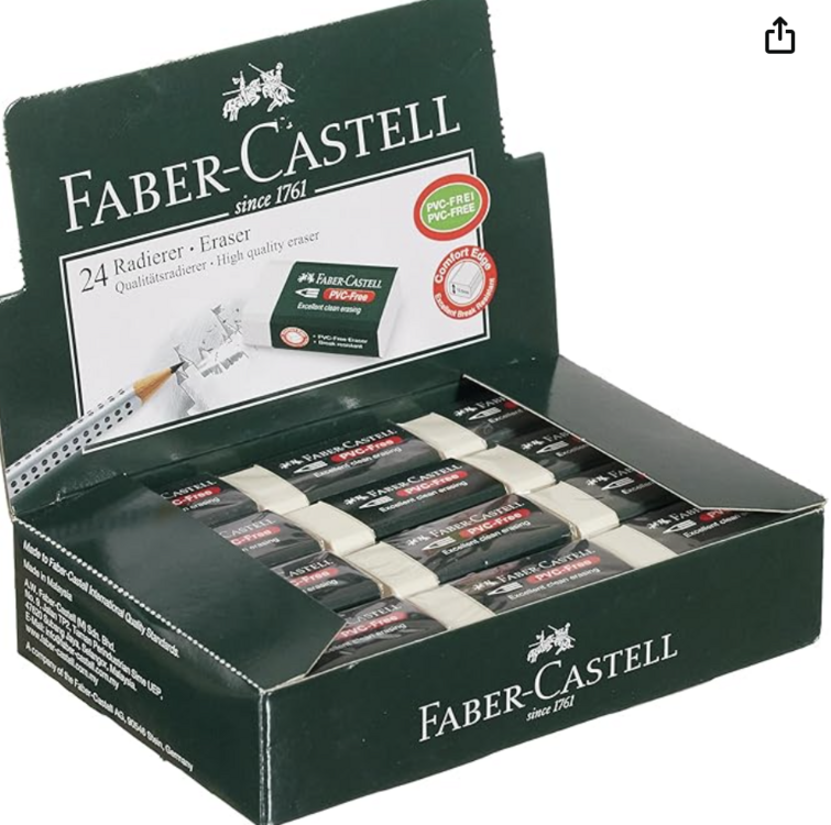 Faber-Castell Sınav Silgisi 24 lü Beyaz
