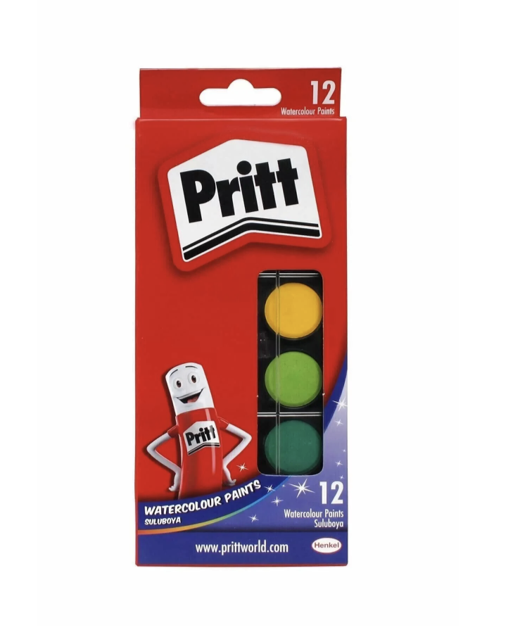PRİTT SULUBOYA 12 RENK KÜÇÜK TABLET