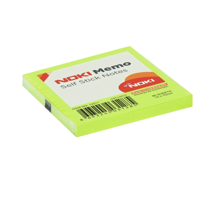 Memo 75x75 Mm Yapışkanlı Not Kağıdı 80 Yaprak Yeşil