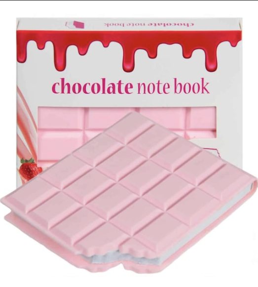 Chocolate Notebook Çikolata Kokulu Harika Kare Çikolata Not Defteri PİNK