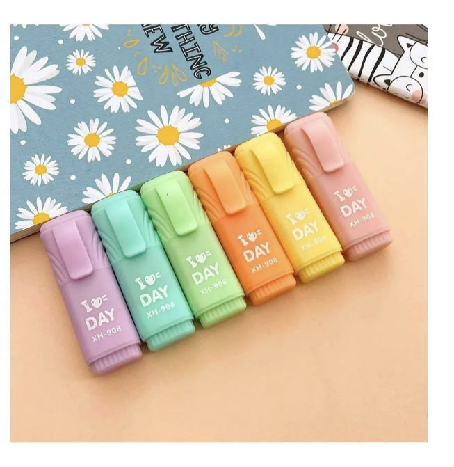 ED KIRTASIYEDEN MINI FOSFORLU KALEM 6 LI PASTEL RENKLER