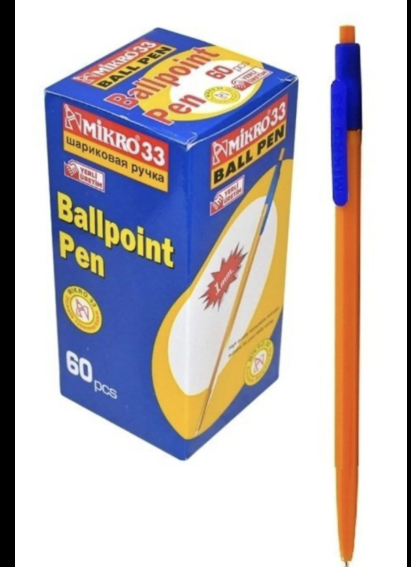  Mikro 33 Ball Pen Kırmızı - Mavi - Siyah Tükenmez Kalem 60 Adet % 100 Orjinal