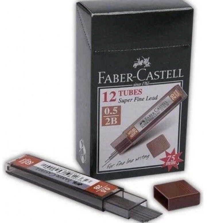 Faber Castell Super Fine Min Mekanik Kurşun Kalem Ucu 0.5 mm 2B 12'li Kutu