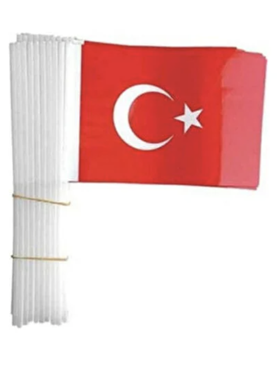 Ormi 20x30 Saplı Kumaş Türk Bayrağı Milli Bayramlar 5 ADET