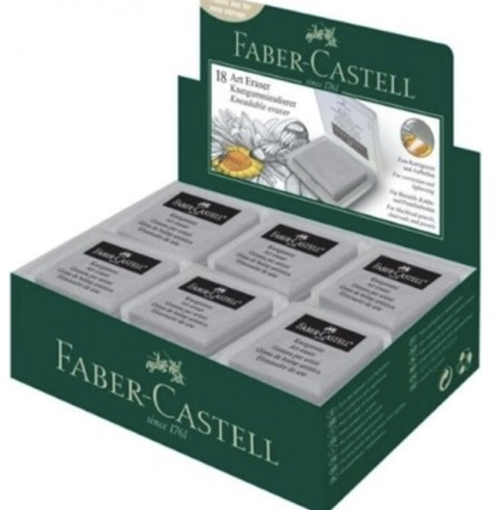 Faber-Castell Art Eraser 18 Adet Silgi Gri