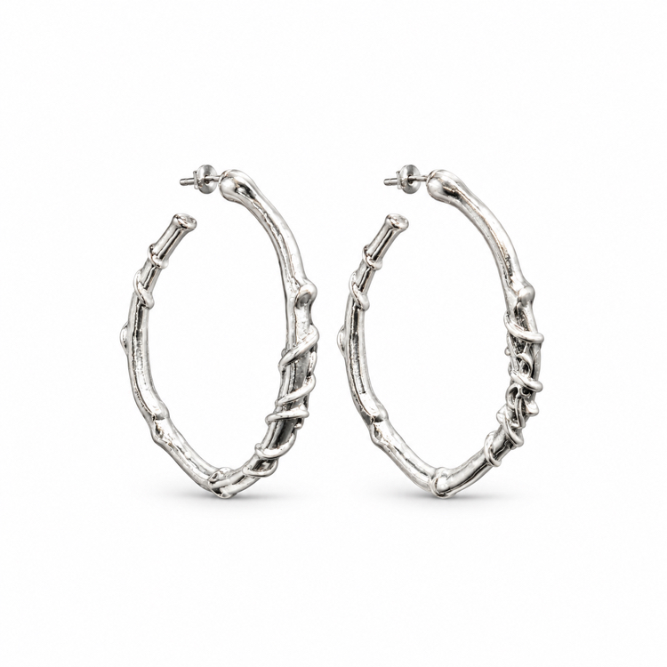 Silver Ysl halka küpe 