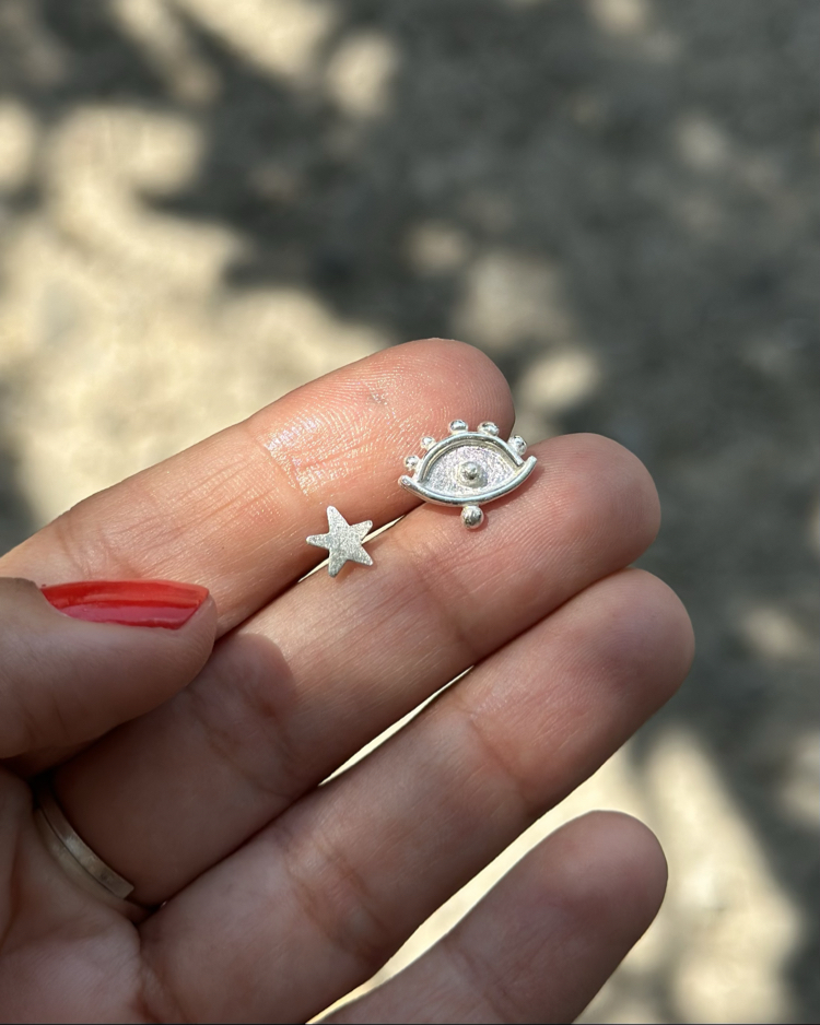 Mini Evileye ve Yıldız Küpe