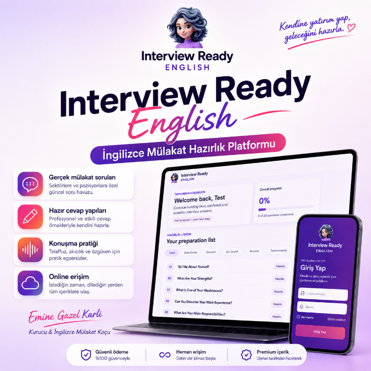 Interview Ready English | Dijital İngilizce Mülakat Hazırlık Platformu