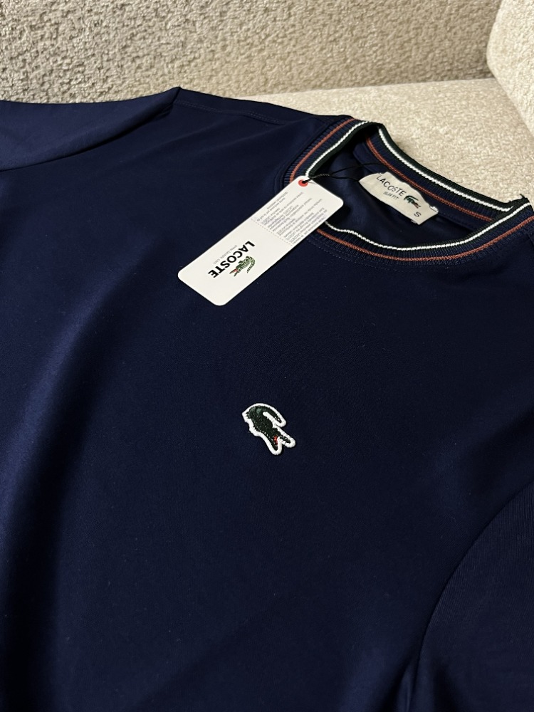 •İTHAL• Lacoste Premium Lacivert Basic T-shirt