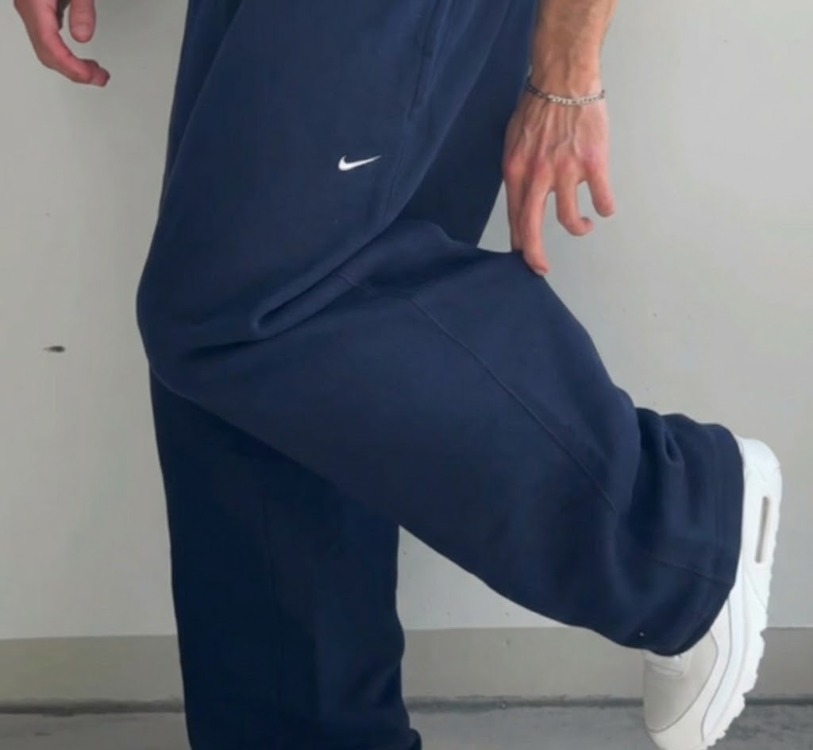 Nike Baggy Jogger Eşofman Altı – Lacivert (Beyaz Logo)