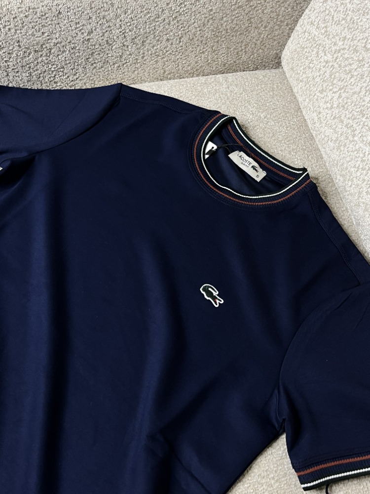 •İTHAL• Lacoste Premium Lacivert Basic T-shirt