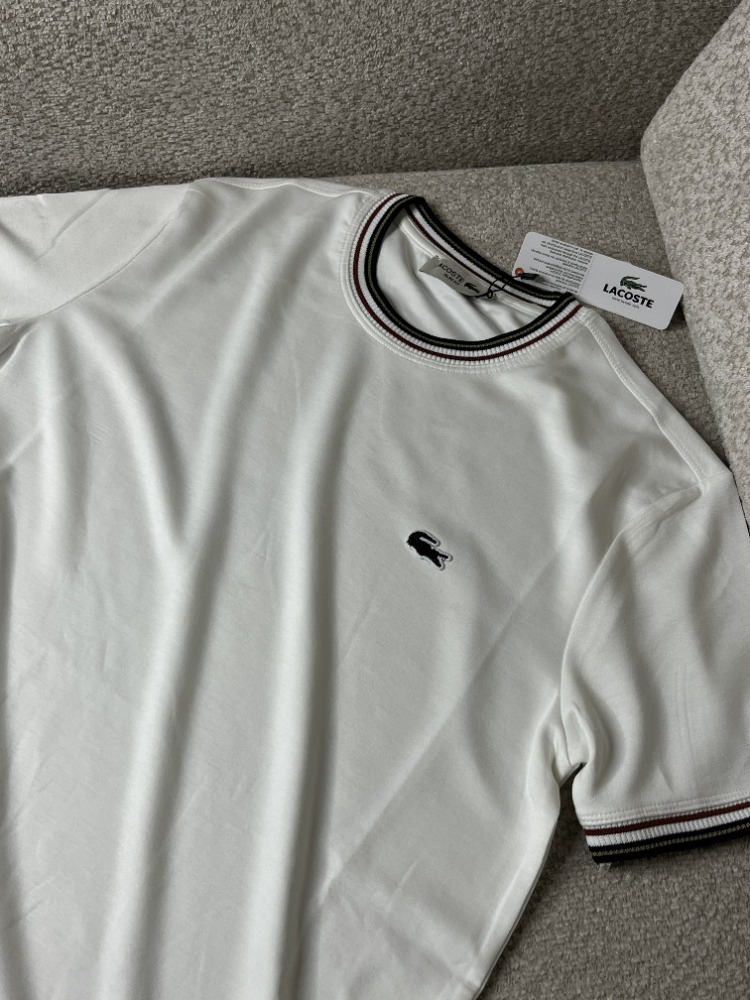 •İTHAL• Lacoste Premium Beyaz Basic T-shirt