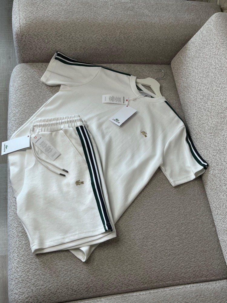 Lacoste Premium Şort Takım Beyaz 