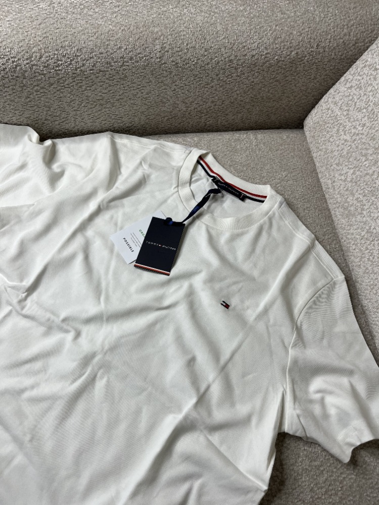 Tommy Hilfiger Beyaz Basic T-shirt