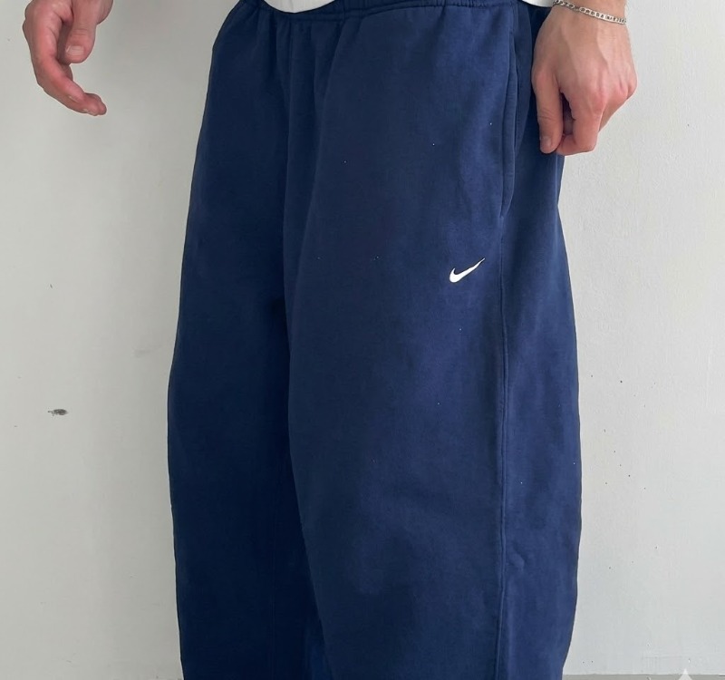 Nike Baggy Jogger Eşofman Altı – Lacivert (Beyaz Logo)