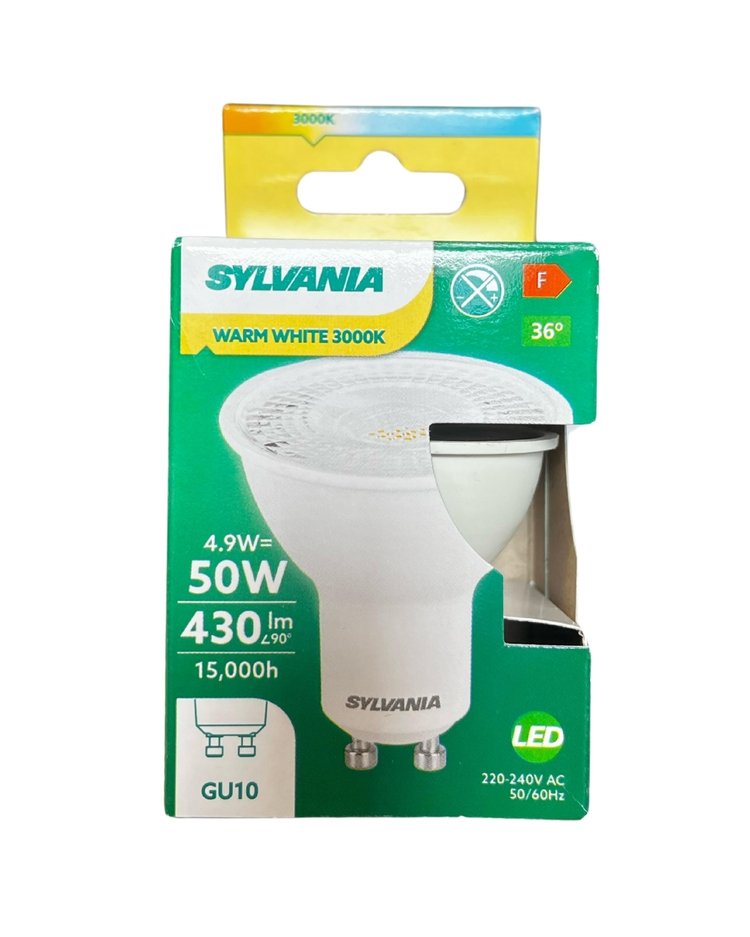 SYLVANIA WARMA WHITE 3000K GU10 DUY AMPUL 6'lı Paket
