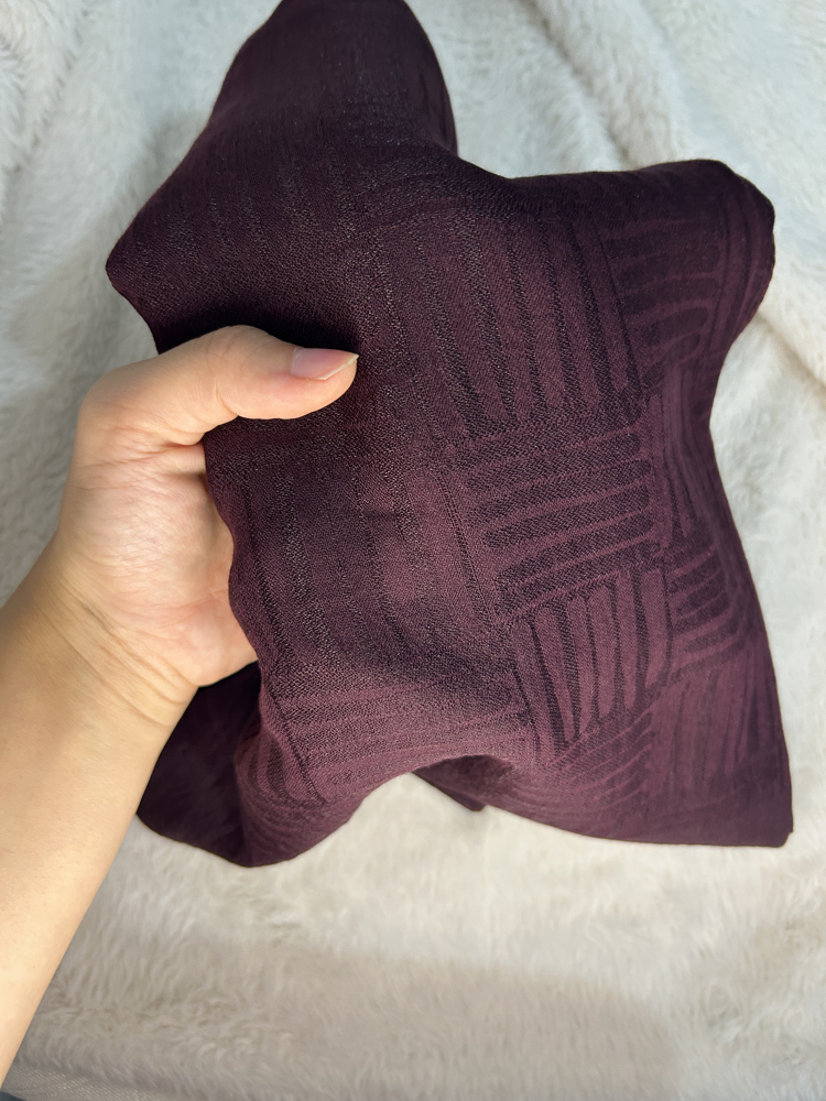 LÜKS KALİTE KİBRİT DESEN KOYU BORDO VE MÜRDÜM 