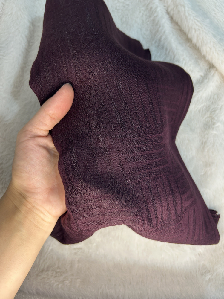 LÜKS KALİTE KİBRİT DESEN KOYU BORDO VE MÜRDÜM 