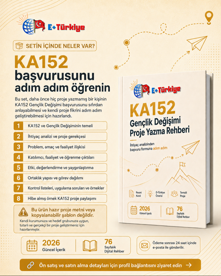 KA152 Gençlik Değişimi Proje Yazma E-Kitabı