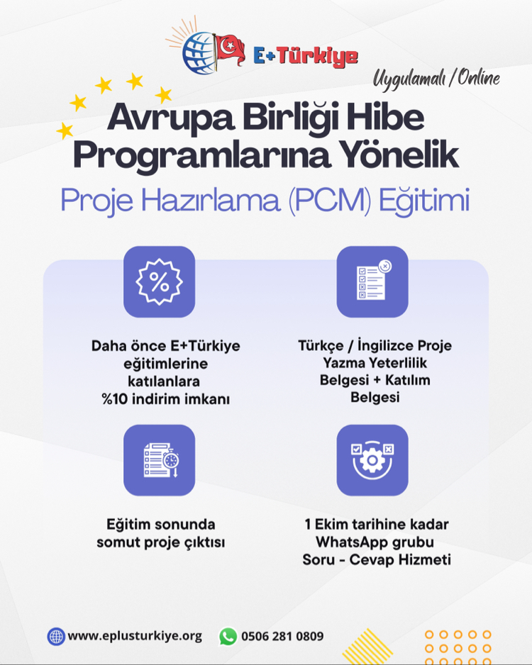 11-12 Temmuz | Avrupa Birliği Hibe Programlarına Yönelik – Proje Hazırlama (PCM) Eğitimi