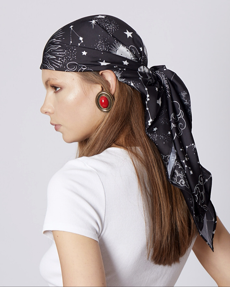 Eclipse Black Maxi Bandana