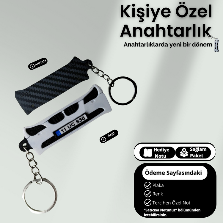Kişiye Özel Plaka Anahtarlık / Araba Hediyesi / BMW E60 Anahtarlık