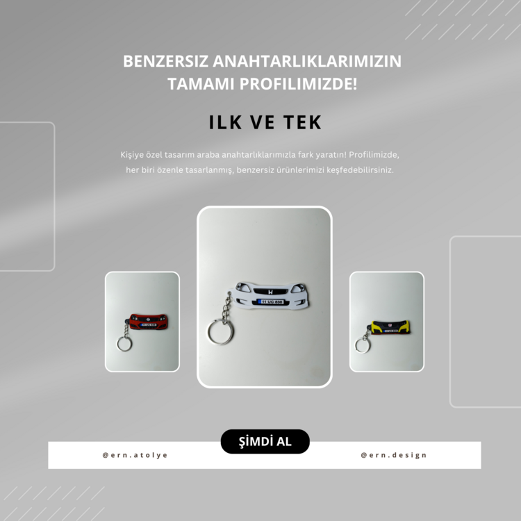 Kişiye Özel Plaka Anahtarlık / Araba Hediyesi / Honda Civic EK9 Anahtarlık