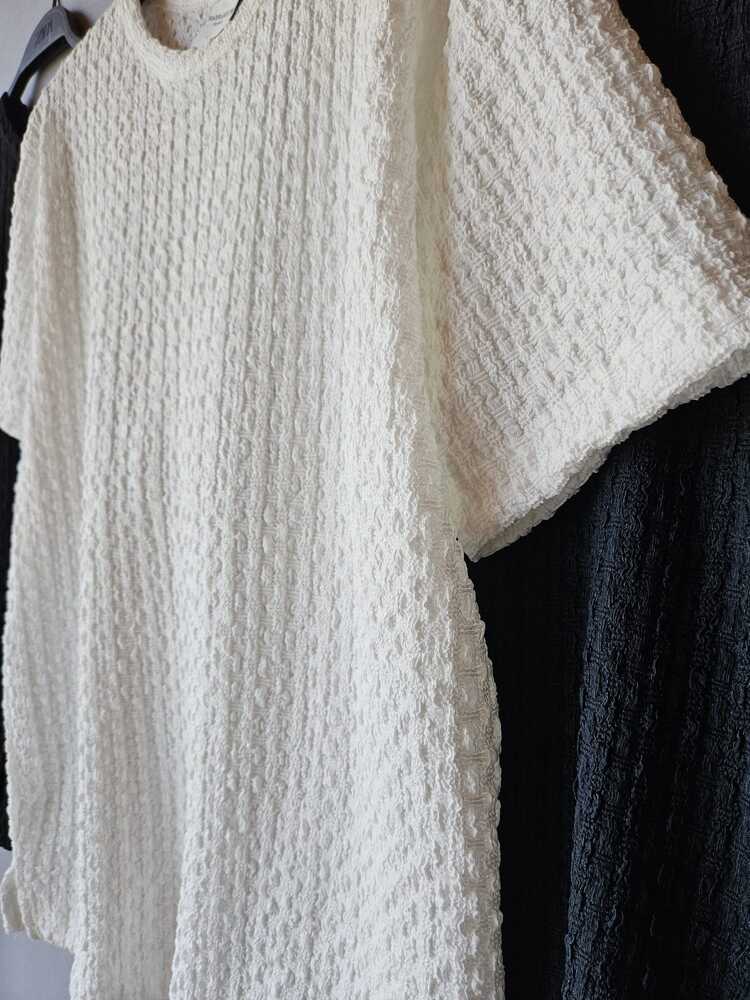 Marrakech Bisiklet Yaka Desenli Tshirt Beyaz
