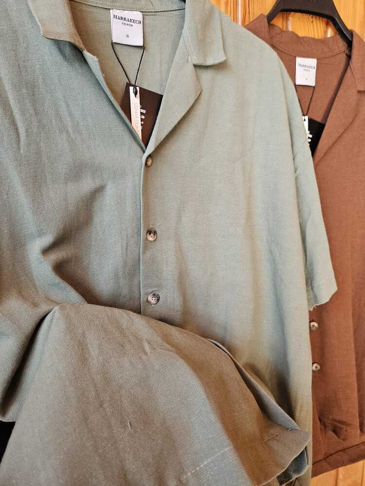 Marrakech Oversize Gömlek Yeşil