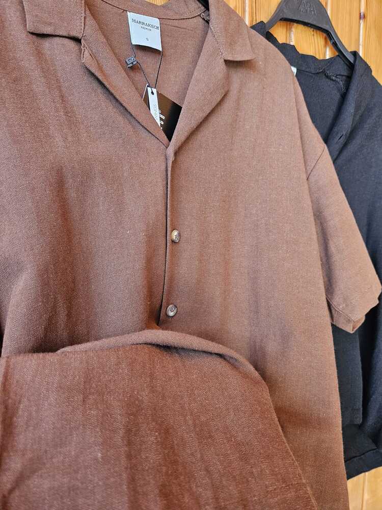 Marrakech Oversize Gömlek Kahve