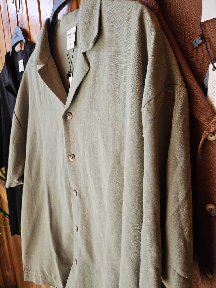 Marrakech Oversize Gömlek Yeşil