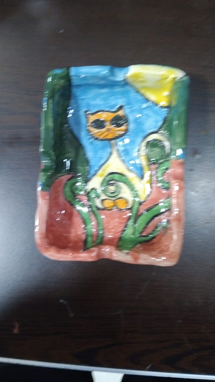 C0603202620207 9x12 cm Küçük küllük Seramik El Yapımı 1 Adet