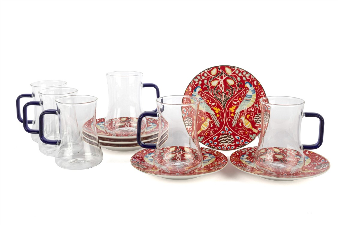 P366.121614 Phoenix Red 6lı Çay Seti MUTFAK FİNCANLAR