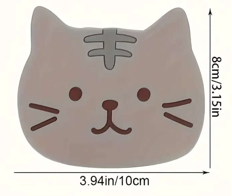 VP2378144 Altın İmparator Kedi Silikon Kedi Bardak Altlık Karikatür Kedi Tasarımlı