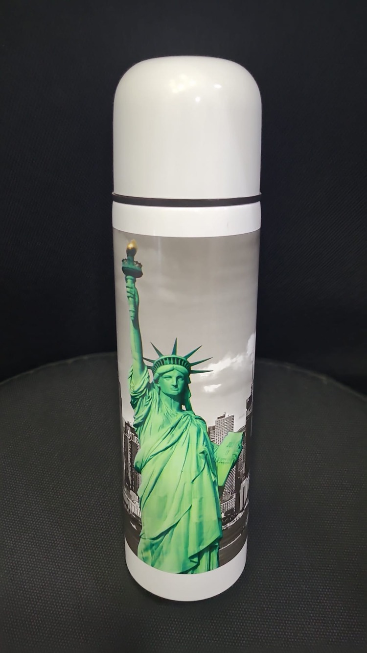 BAFG24 Seyahat Termos New York Özgürlük Heykeli Ev Mutfak Gereç Tek Dokunuşlu Kapak 1 Adet
