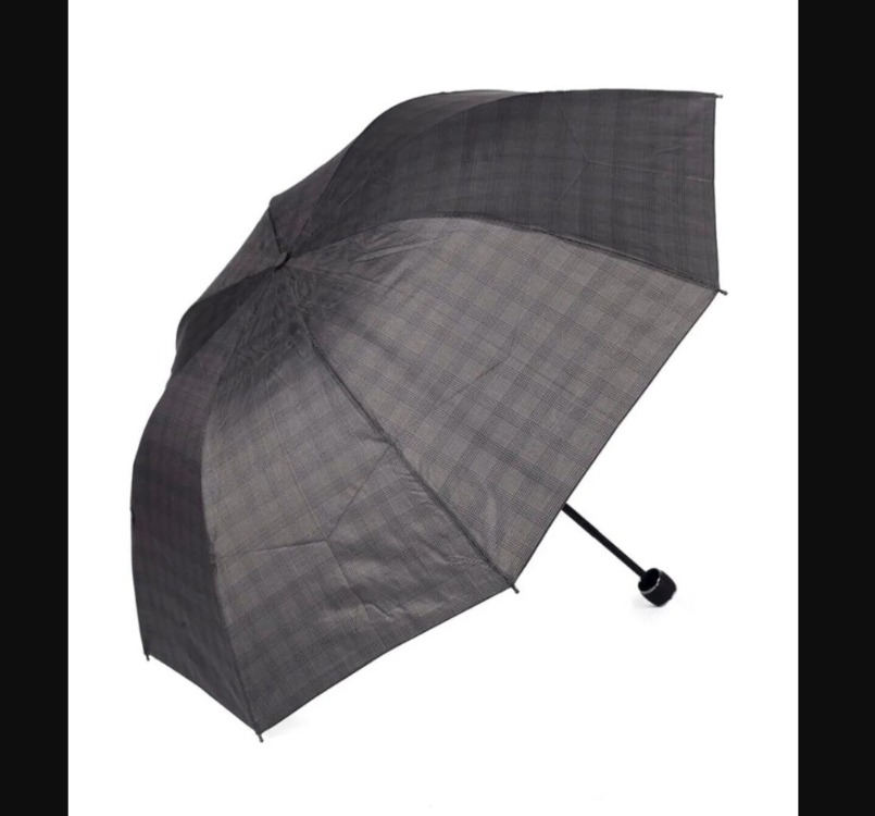RW-023002  High Quality Umbrealla Siyah Ekose Unisex Şemsiye Manuel Katlamalı Çanta Tip Rüzgar