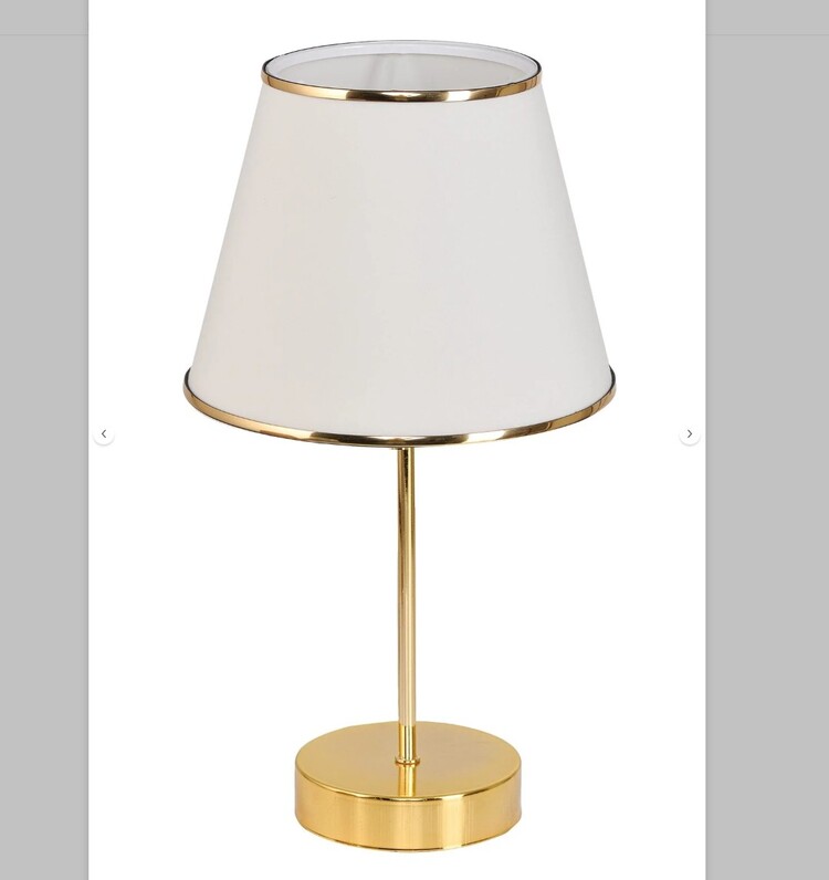 322001631 Mirza 2'li Metal Ayaklı Gold Abajur Masa Lambası Krem Ev Aydınlatma