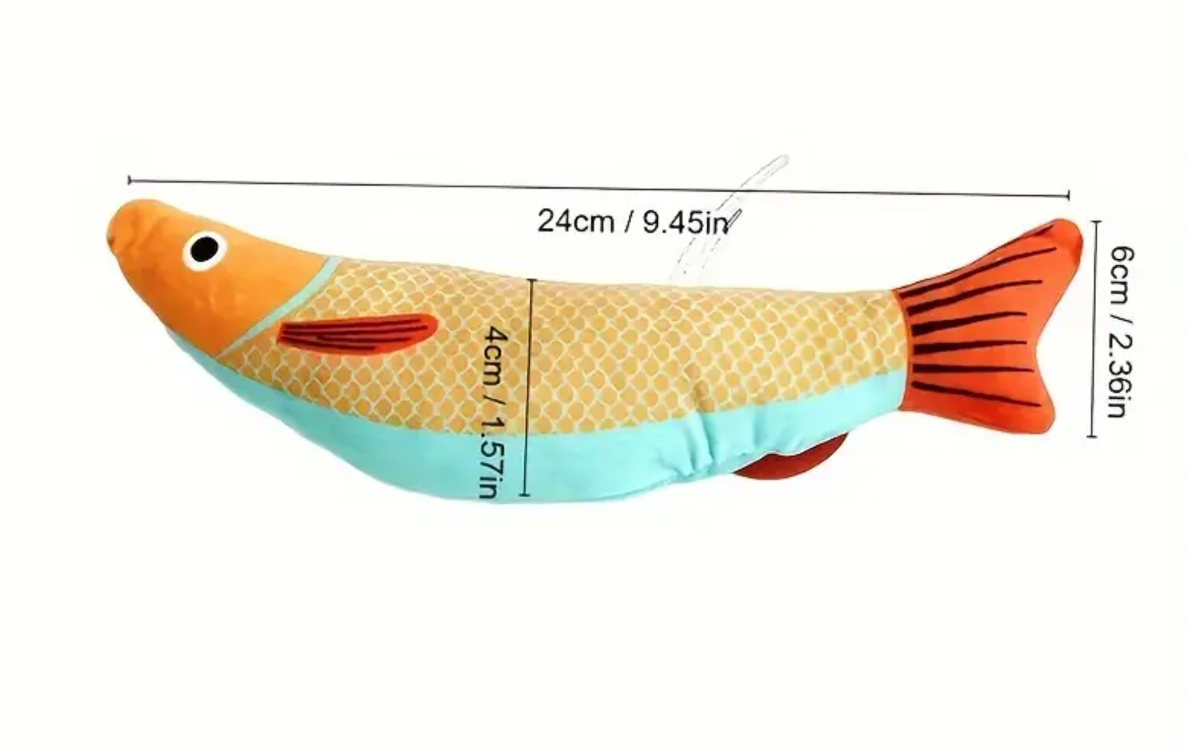 AAX90209 Sarı 1 adet Kedi Oyuncak Saury Balığı, Çıtırtı Sesli Oyuncak