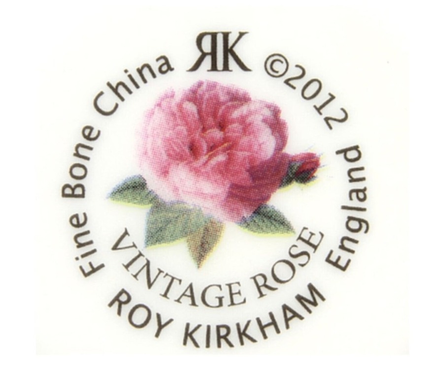 2LI092000000906 Roy Kirkham Vintage Rose Porselen 2'li Standart Çay Fincanı Seti Fine Bone Chin