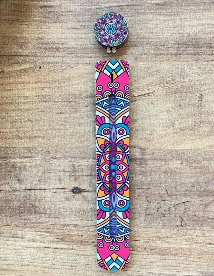 A404507 Ahşap Tütsülük Mandala Baskılı Tütsü Kayığı Ev Dekorasyon 1 Adet