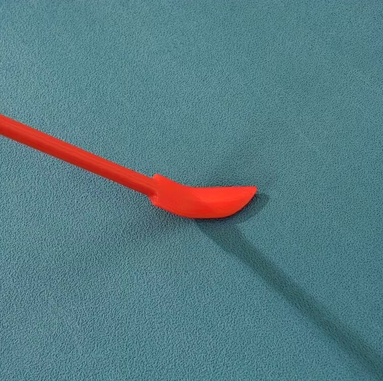 LQ92482 Çift başlı silikon kaşık (15.01 cm siyah + 23.01 cm kırmızı) + Saklama kutusu