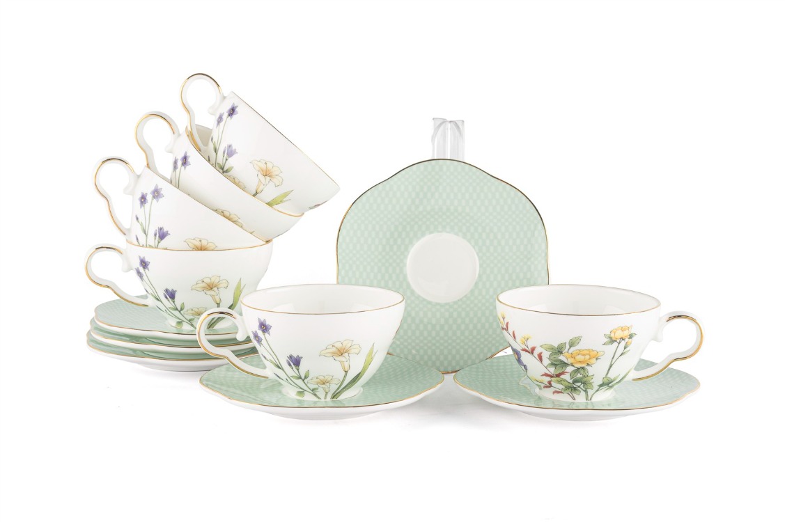 P367.117815 Eternal Flowers 2'Lİ Kahve fincan Seti 100cc  Butik Mutfak