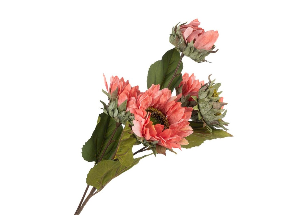 P358.387181 Krizantem Pembe 5li Yapay Çiçek 66cm
