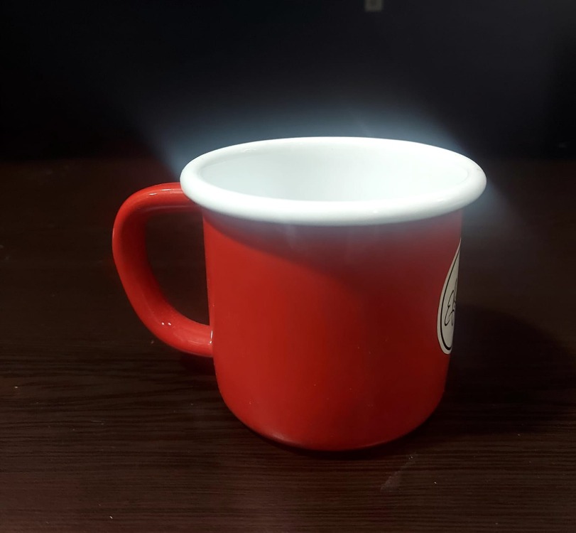192723122025 emaye kupa Çap kırmızı 9cm Yük 8 cm 1 adet