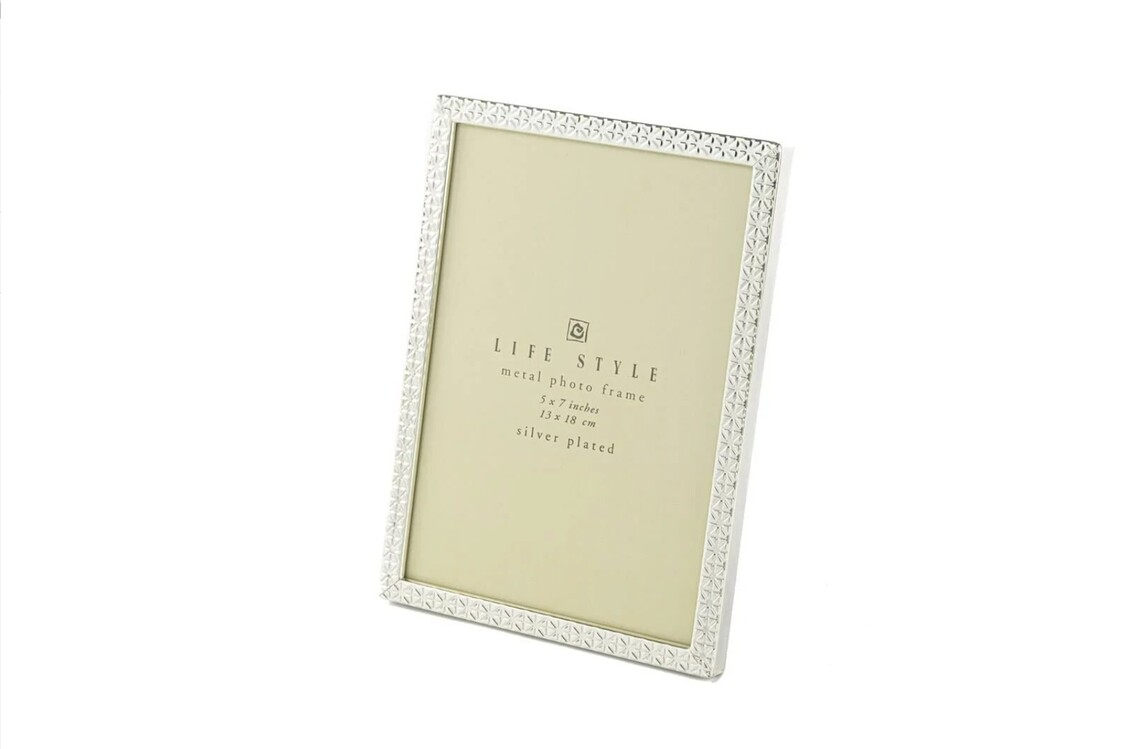 P158.391102 Gümüş Metal Çerçeve 13x18cm Dekoratif Hediyelik Life Style Photo 1 Adet