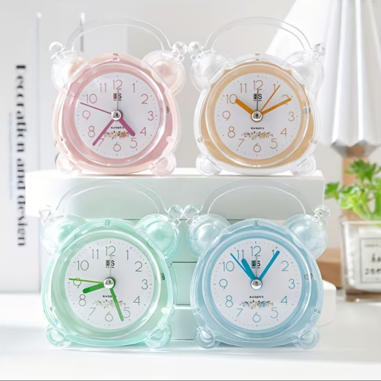 AQG676560 Yeşil RUISUNG Minimalist Kristal Alarm Saat Şeffaf Plastik