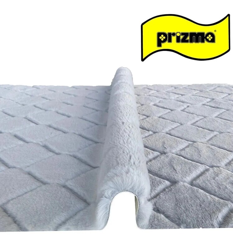 CD009 Comfort Diamond No:2 Ipek Gri 75x110 Stil Home Gri Beyaz Özel Ebat Avantajlı Silinebilir